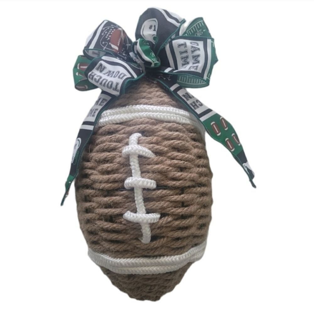 Brown Football Twine Door Hanger / Wreath